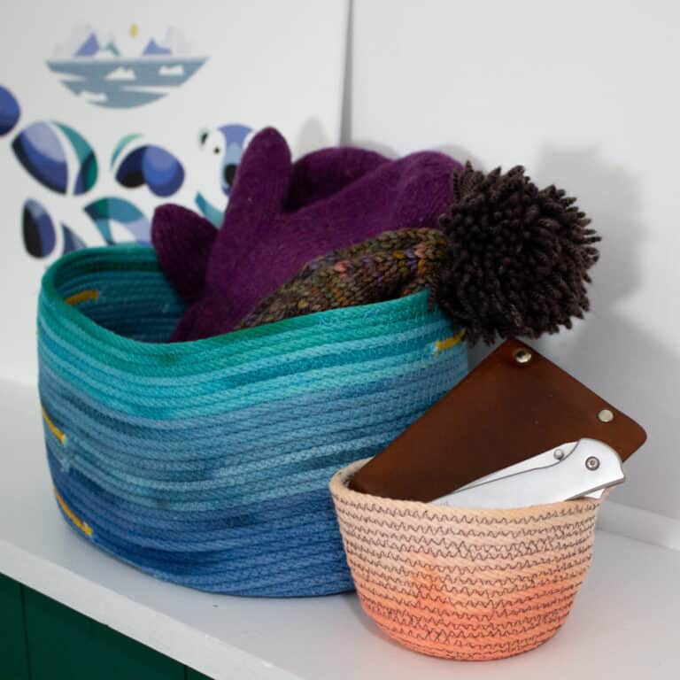Hand-dyed Rope Basket